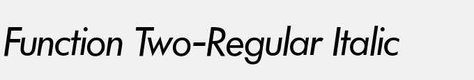 Function Two-Regular Italic